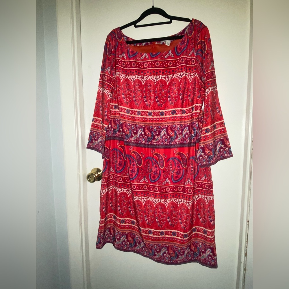 Old Navy | Women’s Dress | Large | Like New | 3/4 Sleeve | Casual | Colorful - Picture 3 of 16